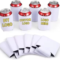 Manchons isothermes de luxe personnalisables en néoprène souple et léger, pliables, avec logo personnalisé par sublimation, pour canettes de cola DIY