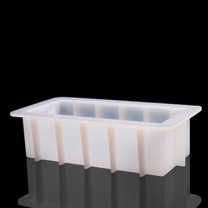 Molde de silicona rectangular hecho a mano para jabón, molde para pan tostado, caja para hacer jabón, moldes para jabón con efecto giratorio/divisor. - Product Image 2