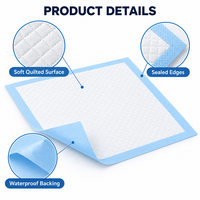 Tapis absorbants jetables pour chiens, à drainage rapide, avec noyau en pâte à haute absorption et barrière imperméable, pour la maison et les centres de séjour canin, direct usine
