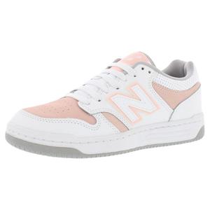 Zapatos New Balance 480 de Cuero para Niña, Color Blanco y Rosa, Estilo Deportivo - Product Image 1