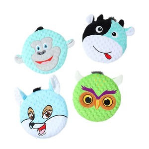 Jouet pour chien en peluche en forme de frisbee avec couineur pour jeu en intérieur pour chiots - Product Image 2