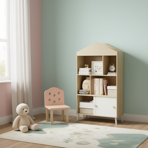 Children's MDF <b>Toy</b> And Bookshelf Cabinet 3 <b>Shelves</b> Multifunction Scandinavian Kids' Furniture - Product Image 2