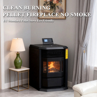 Poêle à granulés de bois, poêle à granulés de biomasse d'intérieur, chauffage intelligent pour maison et villa, idéal pour le chauffage hivernal