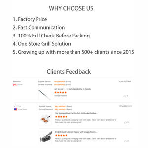 큰 단 하나 물고기 굽는 바구니, 나무로 되는 손잡이를 가진 물고기 그물을 요리하는 스테인리스 BBQ 메시 석쇠 - Product Image 6