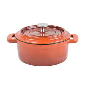 <span class=keywords><strong>Cocotte</strong></span> <span class=keywords><strong>en</strong></span> <span class=keywords><strong>fonte</strong></span> émaillée orange pour la cuisine domestique, <span class=keywords><strong>prix</strong></span> d'usine - Product Image 2
