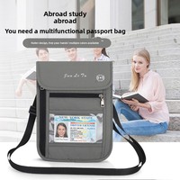 Sac de voyage multifonctionnel en plastique pour documents, pochette RFID pour passeport, étui transparent imperméable, protège-billets d'avion