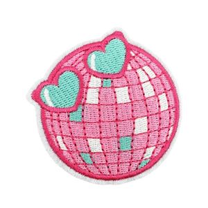 New Iron on Embroidery <b>pink</b> Crown Handbag Mouth Bikini Sunglass Disco Ball Lip Ring Patch for Clothes Hat Decoration Gift - Product Image 5