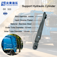 Cylindre à double action en acier inoxydable personnalisé en usine, supportant un cylindre hydraulique, pour les meilleures ventes