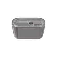 Boîte à lunch moderne et écologique en verre borosilicate, compatible micro-ondes, avec couvercle intégré transparent pour la conservation des aliments