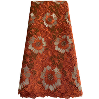 NI.AI Hochwertige Schweizer Voile-Spitze Bunte Blumenstickerei Baumwollstoff mit Steinen im Nigerianischen Stil für Damenbekleidung