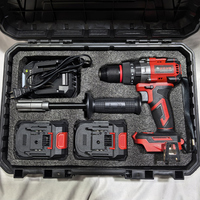Perceuse à percussion électrique sans fil à batterie Lithium-Ion 21V 130N.m Perceuse à main Tournevis Outils électriques pour le bricolage et l'utilisation industrielle
