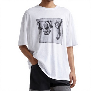 เสื้อยืดผู้ชายแบบหนา 220GSM โพลีเอสเตอร์/คอตตอน ทรงปกติ รับทำโลโก้ ผู้ผลิตเสื้อผ้าสตรีทแวร์ คอกลม แขนสั้น ขายส่ง - Product Image 1