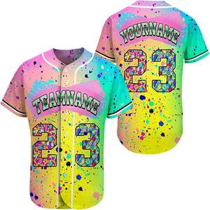 Impresión por sublimación Diseños personalizados Camuflaje universitario Uniformes de béisbol transpirables Diseño 3D Jersey de Softbol Juvenil - Product Image 1