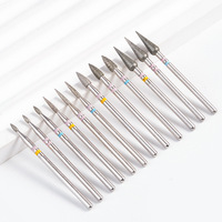 En gros, Embouts de ponceuse à ongles diamantés de prétraitement, avec tige en acier inoxydable, pour éliminer cuticules, peaux mortes et callosités dures, grain 600/220/400