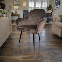 Fauteuil de salle à manger moderne de luxe en velours, ambiance romantique, siège moelleux, chaise de loisirs pour salle à manger