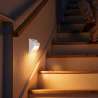 Lampe murale LED rechargeable Everstar de style nordique moderne avec capteur, en plastique, pour salon, couloir, escalier
