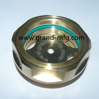 Indicateur de niveau d'huile en laiton hexagonal NPT / BSP de 3/8 pouces pour réducteurs à vis sans fin de boîte de vitesses de pompes