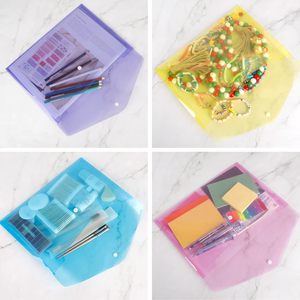 Tùy chỉnh in Nhựa PP phong bì Pocket thư mục cho tài liệu A4 rõ ràng tập tin Bag với Snap Nút thư mục tập tin thư mục - Product Image 6