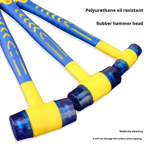 Martello da Installazione Deer Fairy, Martello in Gomma per Piastrelle, Porte e Finestre, Manico in Plastica Isolato, Testa del Martello Piccola e Rimovibile - Product Image 3