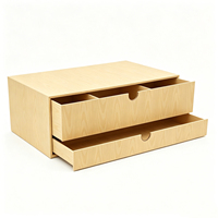Boîte cadeau minimaliste en papier rigide à grain de bois, écologique, à deux tiroirs, pour emballages de maquillage et de parfums, idéale pour les cadeaux d'entreprise