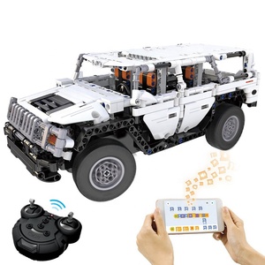 แอป2.4G Rc รถออฟโรด <span class=keywords><strong>Humm</strong></span> H2รถบรรทุกอิฐ CaDa C51044W DIY RC อาคารบล็อกรถ - Product Image 1