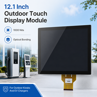 Module d'affichage tactile PCAP à liaison optique de 12,1 pouces, 1000 nits, 1024x768, avec verre de protection de 5 mm pour l'intégration de kiosques extérieurs