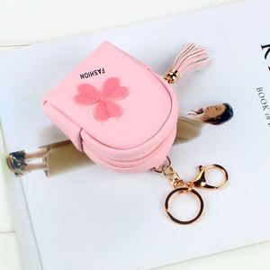Mini sac à dos porte-clés mignon pour femme, trousse de maquillage en similicuir, pochette pour clés, rouge à lèvres et cartes, fermeture éclair - Product Image 3