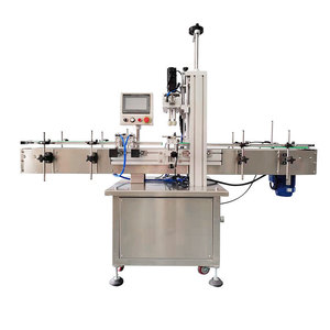 Machine de bouchage automatique pour bouteilles en plastique et en verre, à commande pneumatique avec contrôle PLC, prise européenne 220V - Product Image 1