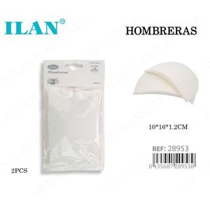 Imbottiture per Spalle Ilan 10x16x1.2 Cm Bianche 2 Pezzi per Abbigliamento Femminile - Product Image 1