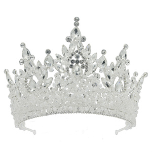 Tiaras de cristal de lujo de alta calidad tocado de boda corona novia corona y Tiara - Product Image 5