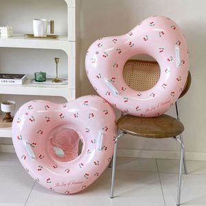 Heart-Shaped Glitter Swim Ring for Kids - <b>Inflatable</b> Pool Float with Handles & Seat, Pink & Fun - Product Image 4