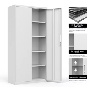 Archivador Metálico <span class=keywords><strong>de</strong></span> <span class=keywords><strong>Segunda</strong></span> <span class=keywords><strong>Mano</strong></span>, Ajustable, Alto, Grande, Moderno, con Cerradura, <span class=keywords><strong>de</strong></span> 2 Puertas, para Oficina en Casa - Product Image 5