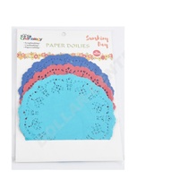 Napperons ronds en papier de 4,5 pouces, trois couleurs, pour décoration de mariage et de fêtes, découpe personnalisée - Offre promotionnelle Dollar Center