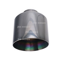 Knalpot Stainless Steel Dinding Ganda Diameter 76mm Inlet 127mm Outlet Miring 152mm Panjang Total  Warna Dapat Disesuaikan