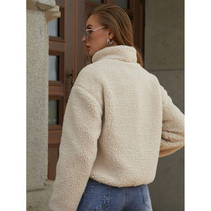 Chaqueta de Forro Polar para <span class=keywords><strong>Mujer</strong></span>, Cálida, de Color Sólido, con Cierre, para Otoño e Invierno, Informal, para Uso Diario, con Bloques de Color - Product Image 6