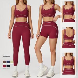 Completo Sportivo Premium da Donna con Doppia Spallina Color Block, Abbigliamento per Corsa, Fitness, <span class=keywords><strong>Palestra</strong></span> e Yoga - Product Image 2