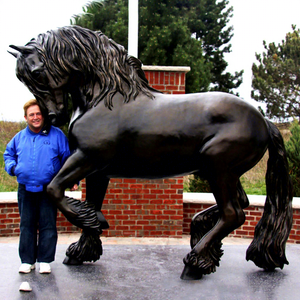 รูปปั้นม้าทำจากทองสัมฤทธิ์รูปปั้นม้าทำจากทองสัมฤทธิ์ตกแต่งสวนขนาดชีวิต - Product Image 1