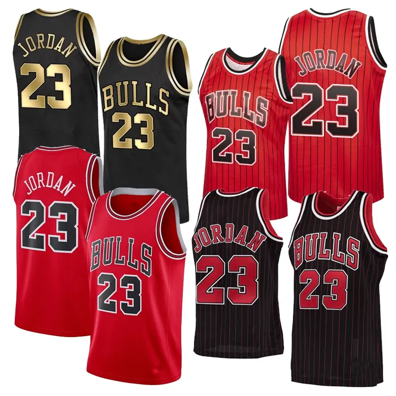 Großhandel Herren Druck, 23, Michael, Basketball, Stickerei von hoher Qualität, sublimierter Chicago-Bulls, Basketball-Trikot Uniformen