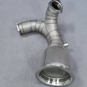 ท่อไอเสียสแตนเลส 304 สำหรับ Audi S4 S5 B9 3.0T ปี 2019-2023 พร้อมแผ่นกันความร้อน - Product Image 3