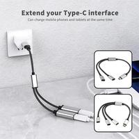 USB C mâle vers Double USB C femelle Splitter Type C Hub pour poignée de jeu Chargeur Powerbanks Adaptateur