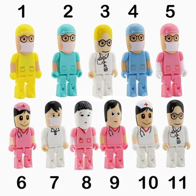Doctor Shape Thumb Drives 4gb Plastic Usb Memory Stick 8gb Novelty Character USB Flash Drive 32gb 64gb Pendrive U Dsik
