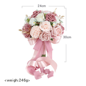 Nouveau design professionnel de bouquet de mariée artificiel, acheter des bouquets de demoiselles d'honneur, fleurs artificielles pour mariage - Product Image 3