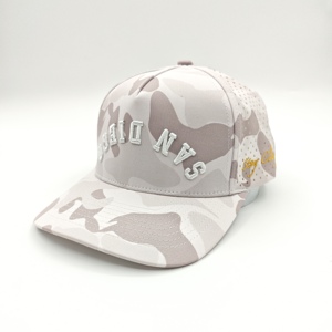 Casquettes de baseball perforées OEM 5 panneaux en non-tissé avec logo découpé au laser, imperméables, personnalisées, pour le sport, style 'Dad Hat', camouflage, pour le golf, à pois - Product Image 3