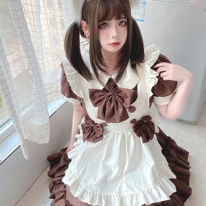 新しい可愛いロリータメイド服、大きなリボン付きロリータドレス、ピンク＆ブルーの甘い日本の衣装、プラスサイズS-3XL、アニメコスプレパーティー用 - Product Image 4