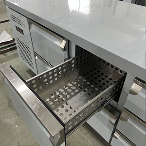 High Quality 9 Drawer Stainless Steel Kitchen Fridge 201 Single-Temperature Table Top Cabinet <b>Freezer</b> With Sliding Drawers D-0.4 - Product Image 2