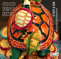 Figurine 3D personnalisée en résine SMC, tortue dragon sculptée artistiquement, porte-bonheur, statue Feng Shui, décoration de bureau et de maison
