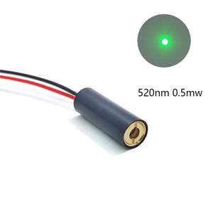 9X26mm 520nm 0,5 MW Módulo láser de punto verde de enfoque interno Luz láser fácil de operar Industrias DE LA CONSTRUCCIÓN Nueva condición - Product Image 2