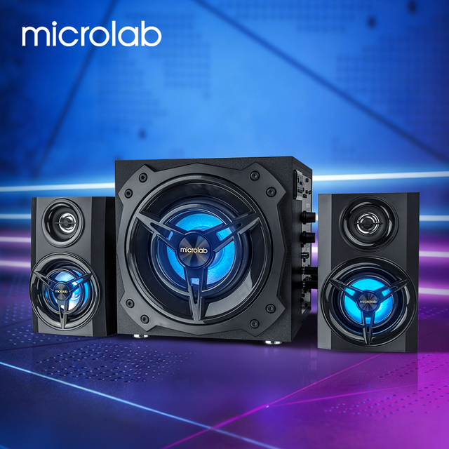 New Arrival Microlab Multimedia Blue Tooth RGB Gaming Speaker T11 with Colorful Lights Woofer for Computer Mobile Phone