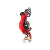Décoration d'entrée de meuble TV moderne pour la maison Artisanat créatif en verre Perroquet Oiseau Animal Cristal Cadeaux créatifs pour les salons