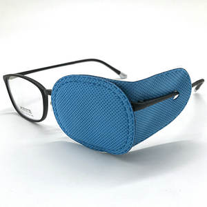 Patch oculaire pour enfants, pour montures de lunettes, en maille bleue, pour correction de la vision monoculaire, 6 pièces par boîte - Product Image 1